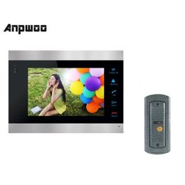 ANPWOO 7 Inch Color LCD Video Door Phone Intercom System Door Release Unlock Color Doorbell Camera 600TVL Night Vision