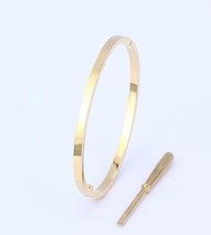 Love Narrow Edition Fashion Bracelet Bangle womens mens designer Jewellery gold stainless steel luxury bracelet design men nail char9899417