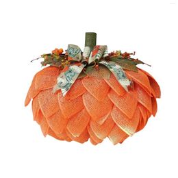 Decorative Flowers Simulation Pumpkin Wreath Thanksgiving Halloween Creative Door Autumn Garden Decoration Props