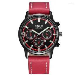 Wristwatches Reloj Hombre Men Original XI Brand Watches Fashion Leather Band Army Date Quartz Watch Erkek Barato Saat Montre Homme
