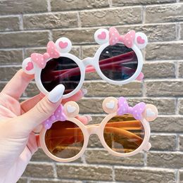 2023 Children Cute Cartoon Boy Girl Outdoor Sun Protection Summer Baby Sport Shade Glasses Kid UV400 Sunglasses L2405