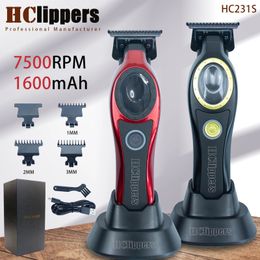 HClippers Barber Hair Trimmer Professional Mens Electric Clipper with DLC Coating Blade for Styling Trimmering HC231S 240515