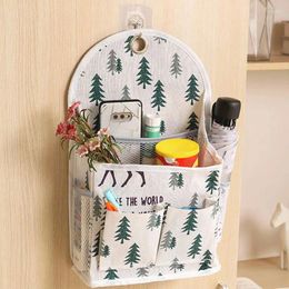 Storage Bags Wall Mounted Wardrobe Organiser Sundries Bag Jewellery Hanging Pouch Hang Cosmetic Toys Groceries Free Hook
