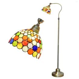 Floor Lamps Tiffany Lamp Stained Glass Gooseneck Adjustable Corner Standing Reading Light Room Home Decor Modern Ball