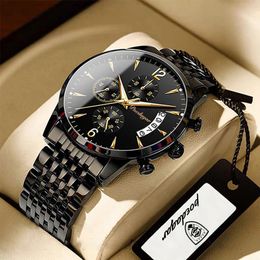 Watch POEDAGAR Fashion Men Waterproof Luminous Date Sports Watches Luxury Quartz Man Wristwatch Luxuri Male Clock Box 240515