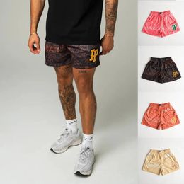 Mens Shorts Fashion Casual Men Clothing American Style Trendy Brand Sports Fitness Embroidered Beach Pants Bodybuilding Shorts 240517