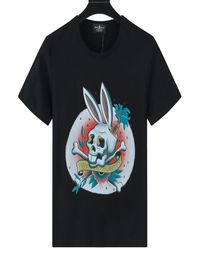 Mens Fashion T Shirt Casual Polo Summer Men Designer Rogue Rabbit Print Skull Rabbit Brand Short Sleeve Crew Neck Breathable Top T4140598