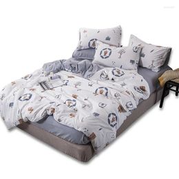 Bedding Sets Set Children Nude Sleeping Wash Four-piece Quilt Cover Bed Linen 1.2- 1.5-1.8m Student Dormitory Three Piece