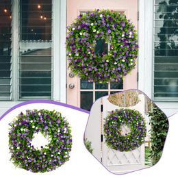 Decorative Flowers Versatile Decor Colorful Cottage Wreath Durable And Stable Beautiful Artificial Spring Summer For Teal Front Door