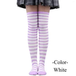 Women Socks Striped Stockings For Harajuku Fashion Lolita Sexy Cosplay Cartoon Girl Long Women's Thigh High