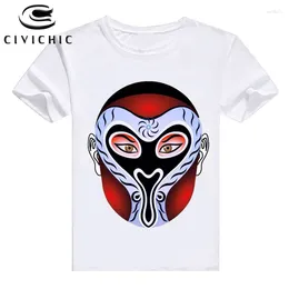 Women's T Shirts CIVI CHIC Retro Shirt Women Chinese Ethnic Style T-shirt Man Opera Mask Print Tees Drama Face Painting Tshirt Plus Size