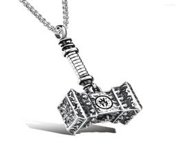 Choker Collar Hombre In Steampunk Hip Hop Stainless Steel Chain Gothic Vintage Hammer Pendant Necklace Jewelry For Men Colar8165789