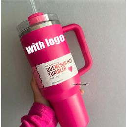 Ready to Ship Sell Well 1 Same the Quencher H20 Cosmo Pink Parade Tumbler 40 Oz 304 Swig Wine Mugs Va stanliness standliness stanleiness standleiness staneliness 27HP