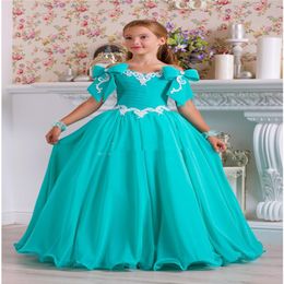 Hunter Chiffon Beaded Flower Gilr Dresses Bows Lace Vintage Little Girl Wedding Dresses Beautiful Child Pageant Dresses Gowns FL018 241B