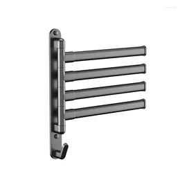 Kitchen Storage Punch-free Rotary Towel Bar Bathroom Rack Thickened Multifunctional Shelf