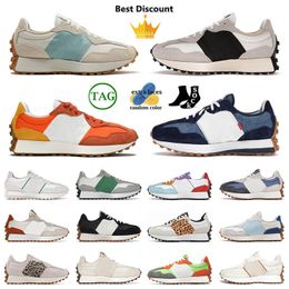 Top Designer 2024 OG 327 Running Shoes Sea Salt Black Denim Orange Light Blue Burgundy Mens Women N327 327s Athletic Trainers Sneakers Eur 36-45