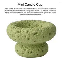 Candle Holders Artificial Hand-sprayed Holder Potted Vessel Eco-friendly Moon Surface Container Goblet Ceramic Cup For Home Decor