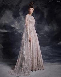 Party Dresses Arabic Luxurious Sparkly Sexy Scoop Evening Lace Beaded Sequins Prom Vintage Formal Second Reception Gowns