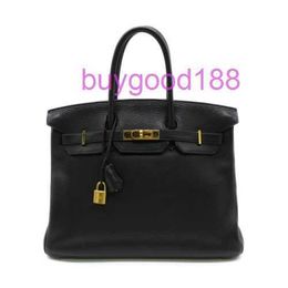 Aa Bridkkin Exquisite Luxury Designer Ladies Classic Fashion Tote Shoulder Bags 35 Hand Bag Togo Leather Black Used Women