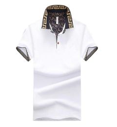 New s Shirt Luxury Design Male Summer TurnDown Collar Short Sleeves Cotton Shirt Men Top3223820