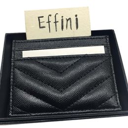 Designer Credit Card Holder Mini Wallets Designers Woman Coins Purse EFFINI Fashion Luxury Genuine Leather Card Holders Cardholder Case 276R