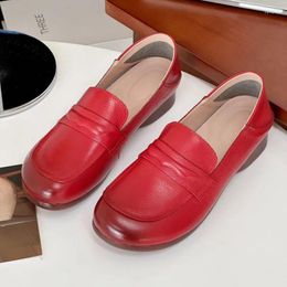 Casual Shoes High Quality Women's Flat 2024 British Style Small Leather Autumn Fashionable Versatile Ladies Loafers