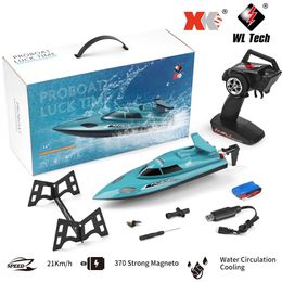 WLtoys XKS WL911-A RC Boat Waterproof upgrade 21KM/H High Speed RC Boat Toys 2.4GHz Rechargeable Remote Control Ship Kids Toys 240516