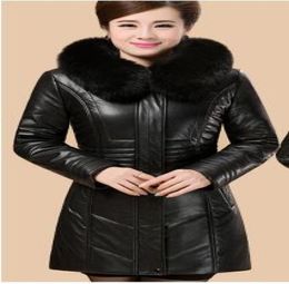 Jackets for Women Winter Women039s Genuine Sheepskin Leather Jacket Coat Faux Fox Fur Hat Women039s Leather Jacket A3707772469