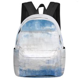 Backpack Abstract Oil Painting Art Blue Women Man Backpacks Waterproof Travel School For Student Boys Girls Laptop Bags Mochilas