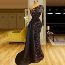 Party Dresses Yipeisha Sexy Sequin Mermaid Evening Gown Sparkly One-shoulder Prom Dress Long Plus Size Vestido De Festa