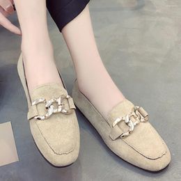 Casual Shoes Fashion Flat Women Quality Metal Slip On Loafer Ladies Lightweight Breathable Flats Luxury Designer Big Size