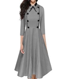 Big code women039s clothing thousand birds039 lattice retro middle skirt bow tie dress F12031551028