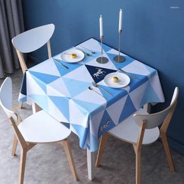 Table Cloth C292Waterproof Anti-scalding Oil-proof No-wash Tablecloth Square Household Pvc Small Tea Yangzhi