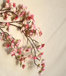 3PCSLOT simulation cherry blossom branch 97cm artificial potted flower shome decoration cherry wedding flower fake flores wreath5945235