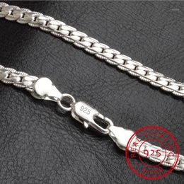 Necklace 5mm 50cm Men Jewelry Wholesale New Fashion 925 Sterling Silver Big Long Wide Tendy Male Full Side Chain For Pendant1 298N