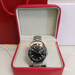 With Box Automatic Watch for Men 43mm Black Dial Ceramic Bezel 600M Stainless Steel Bracelet Mechanical 007 Limited Edition Asia 8500 Movement Automatic Watches