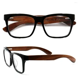 Sunglasses Frames Vintage Men Wooden Glasses Women Wood Eyeglass Black Oversized Fashionable Square Optical Eyewear Prescription