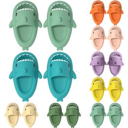 42 Mens Women Shark Summer Home Solid Colour Couple Parents Outdoor Cool Indoor Household Funny Slippers GAI