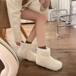 Boots European American Plush Snow Women's 2024 Winter Thickened And Warm Cotton Shoes Flat Bottom Short