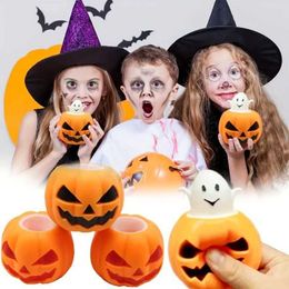 Decompression Toy Halloween Pumpkin Pressure Ball Fidget Toy Squeeze Ball Toy Childrens Boys and Girls Stress Relief Halloween Party Gift WX