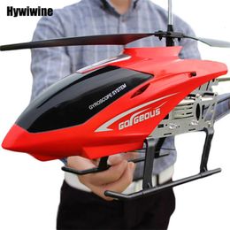 Rc Helicopter With Remote Control Durable Big Plane Toy For Kids Drone Model Outdoor 35CH 80cm Aircraft Large Helicoptero 240516