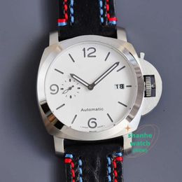 designer Pam 1314 Mens Watches Automatic Watch 45mm Dial White Colour Tt Factory 2555 Mechanical Movement 316l Fine Steel Luminous Calendar