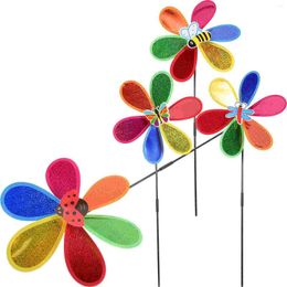 Garden Decorations 4pcs Pinwheel Decors Spinners Windmill For