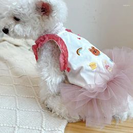 Dog Apparel Summer Dress Tutu Cat Puppy Skirt Cute Girl Clothes Shih Tzu Yorkies Bichon Pomeranian Poole Maltese Pet Clothing