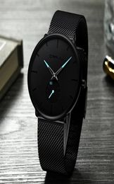 2021 Top Brand Fashion Mens Quartz Watch CRRJU Luxury Watches Men Casual Slim Mesh Steel Waterproof Sport wristwatch Relogio Mascu5319208