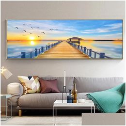 Paintings Canvas Prints Bedroom Painting Seascape Tree Modern Home Decor Wall Art For Living Room Landscape Pictures Drop Delivery Gar Dhpmm