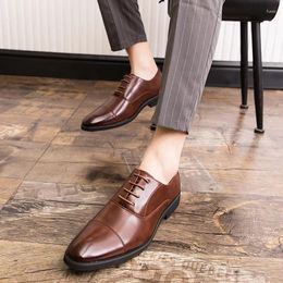 Dress Shoes Men Classic Fashion Derby Black Brown Casual Simple Versatile Formal High Quality Designer Leather Size 38-48