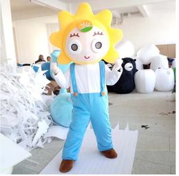 Halloween Cute Sun flower Mascot Costume Top Quality sunflower theme character Carnival Adult Size Fursuit Christmas Birthday Party Dress