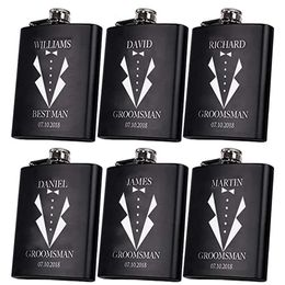 Hip Flask Liquor Whisky Outdoor Portable Pocket Flasks Gift Bar Supplies Groomsmen Customized Personalized Whiskey 240516
