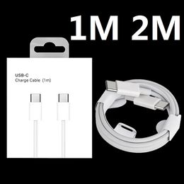 1M 2M PD USB C to USB-C Type c Cable Fast Quick Charging C-C Charger Cables For Samsung Galaxy S10 S20 S22 S23 Utral Htc LG Xiaomi Huawei Android phone With BOX NO LOGO